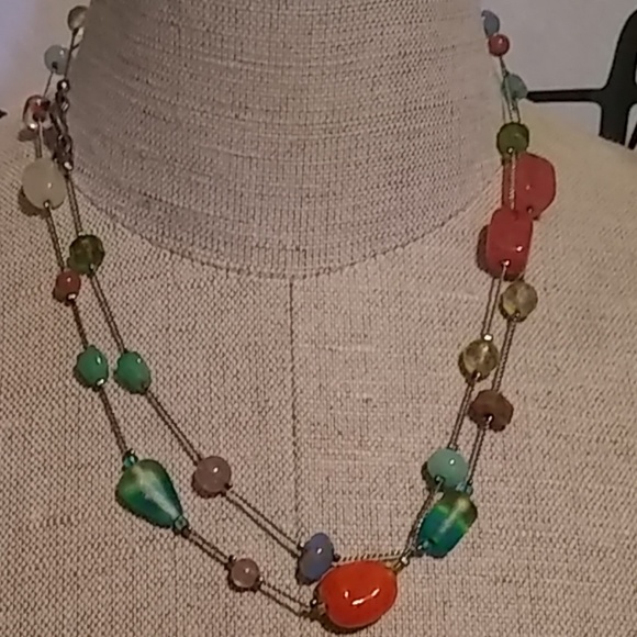 Lia Sophia Beaded Necklace Beautiful Colo - Picture 1 of 3